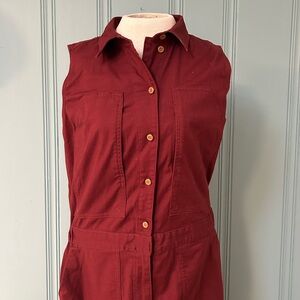 Women's Burgundy Jumpsuit